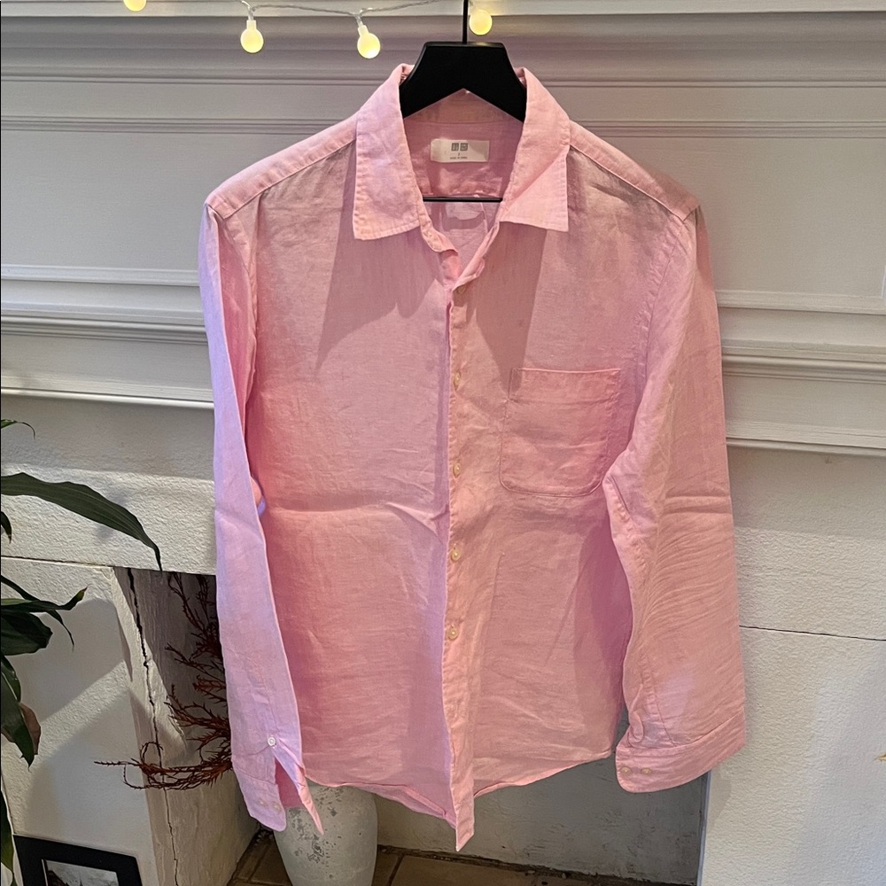 Uniqlo Men's Pink Shirt